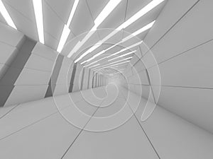 Abstract modern architecture background, empty open space interior. 3D