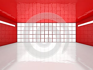 Abstract modern architecture background, empty open space interi