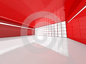 Abstract modern architecture background, empty open space interi