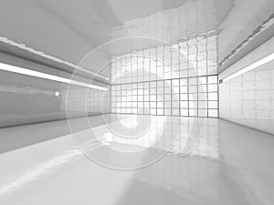 Abstract modern architecture background, empty open space interi