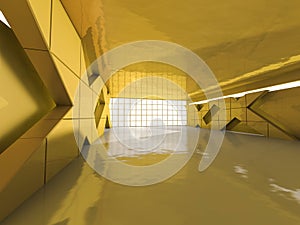 Abstract modern architecture background, empty open space interi