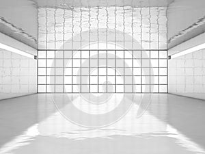 Abstract modern architecture background, empty open space interi