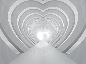 Abstract modern architecture background, empty open space interior. 3D