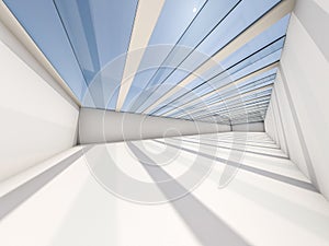 Abstract modern architecture background, empty white open space