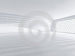 Abstract modern architecture background, empty white open space