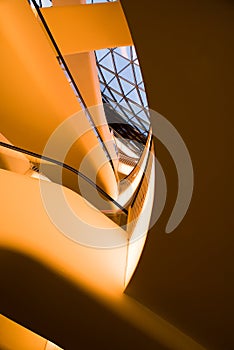 Abstract of modern architecture building interior