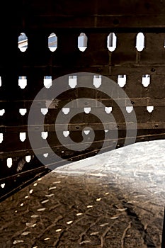 Abstract modern architecture.  Shadows  and light