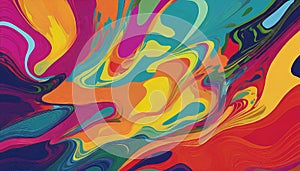 Abstract Modern Art Background Vibrant Geometric Swirls in a Cool Palette, Echoing the Energy of Urban Futurism, Inviting Intrigue photo