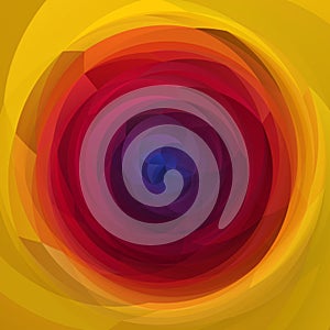 Modern art geometric swirl background - blue, purple, red, orange and yellow colored