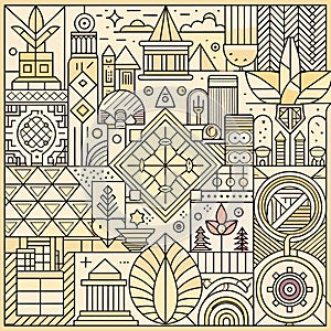 Abstract modern art luxury pattern seamless detailed illustration