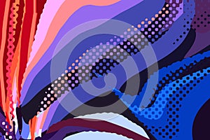 Abstract modern background. Creative colorful forms and shapes. Geometric pattern. Red, blue and purple bright graphic texture