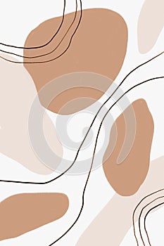 Abstract modern background. Hand drawn contemporary trendy illustrations. Posters, print, wall art, social media.