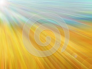 Abstract modern background. Sunshine on a yellow-blue background