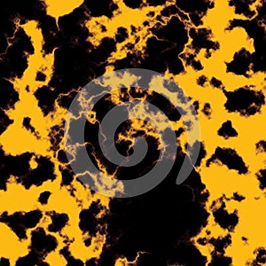 Abstract modern black yellow background. Tie dye pattern.