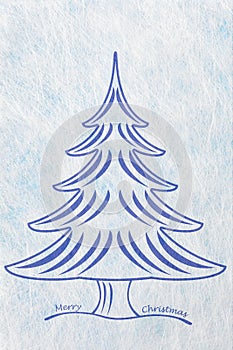 Abstract modern christmas tree, christmas card