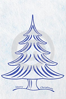 Abstract modern christmas tree, christmas card