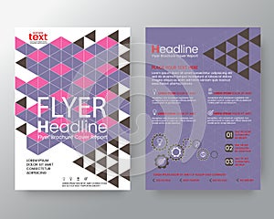 Abstract modern Colorful triangle Vector Brochure Flyer design Layout template