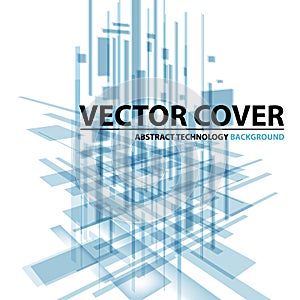 Abstract modern cover with text and heading. Technology or business