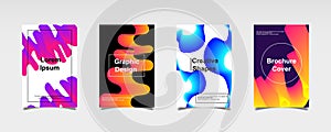 Abstract Modern covers set. Trendy geometric background. Eps10 vector