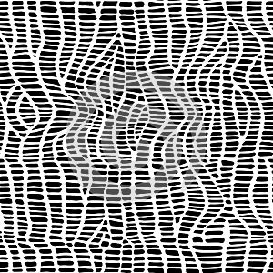 Abstract modern crocodile leather seamless pattern. Animals trendy background. Black and white decorative vector