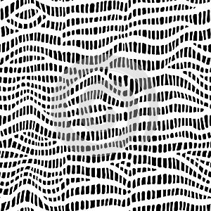 Abstract modern crocodile leather seamless pattern. Animals trendy background. Black and white decorative vector