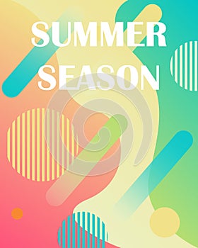 Abstract, modern dynamic background for your design. Gradient shapes. Summer poster