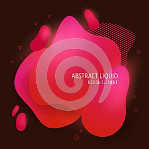 Abstract modern flowing liquid shapes design elements.