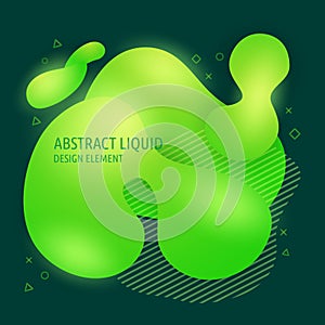 Abstract modern flowing liquid shapes design elements. Dynamical bright gradient colored banner