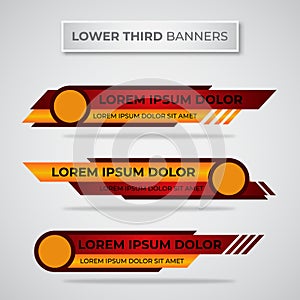 Abstract modern geometric lower third banner template