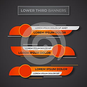 Abstract modern geometric lower third banner template