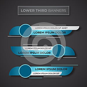 Abstract modern geometric lower third banner template