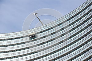 Abstract Modern Glass Financial Skyscraper Architecture Detail