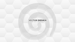 Abstract modern hexagon background. White and grey geometric texture simple luxury. Minimal composition with geometric shapes. You
