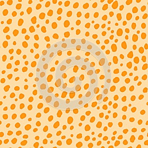 Abstract modern leopard seamless pattern. Animals trendy background. Orange decorative vector stock illustration for