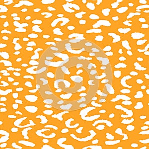 Abstract modern leopard seamless pattern. Animals trendy background. Orange decorative vector stock illustration for