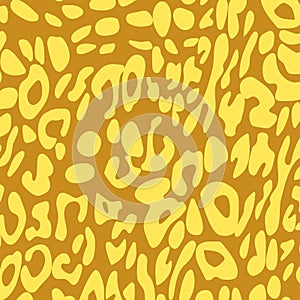 Abstract modern leopard seamless pattern. Animals trendy background. Orange decorative vector stock illustration for