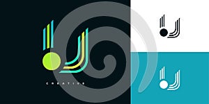 Abstract and Modern Letter U Logo Design with Circle and Lines