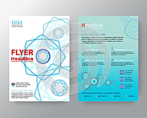 Abstract modern line polygon Vector Brochure Flyer design Layout template