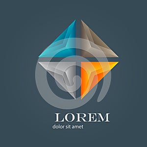 Abstract modern logo design