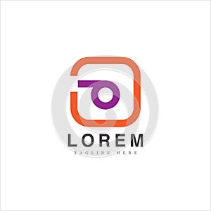 Abstract modern logo design with camera shape theme