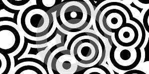 Abstract modern minimal black and white monochrome geometry large concentric circles pattern background