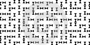 Abstract modern minimal black and white monochrome geometry rotated double triangles or hourglasses grid pattern texture