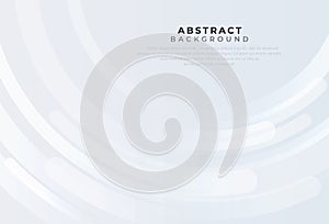 Abstract modern minimal white and gray background. Dynamic curve motion shapes composition. Smooth and clean subtle vector design