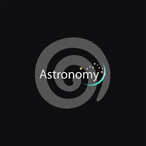 Abstract modern planet and star astronomy logo icon vector template