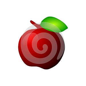 Abstract apple logo on a white background