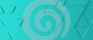 Abstract modern turquoise triangle background