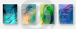 Abstract and modern vector background. Paper cut effect.