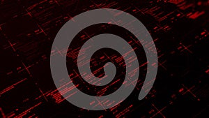 Abstract modern virtual computer script on black background, seamless loop. Animation. Work of software developer