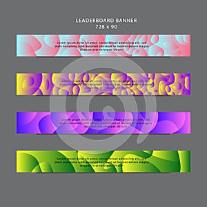 Abstract modern website banner. leaderboard banner template design