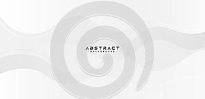 Abstract modern white and gray wave background. Smooth and clean vector subtle texture creative design. Suit for poster, cover,